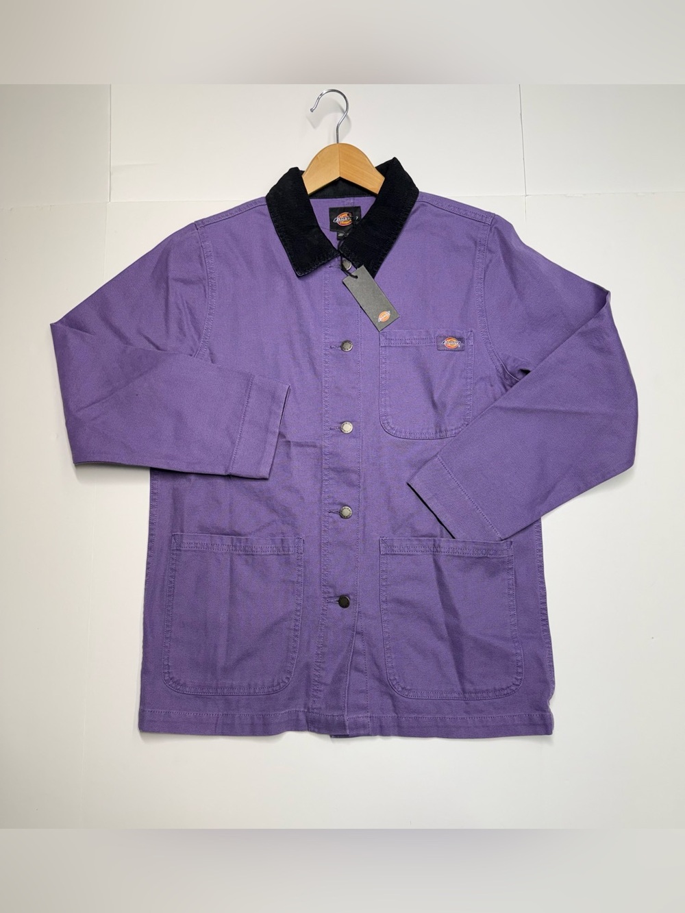 Dickies Canvas Chore Coat Jacket Women’s Size Medium Purple Corduroy Collar NWT